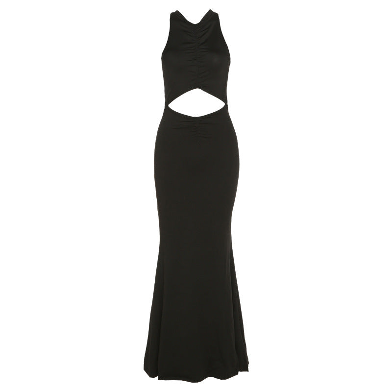 Hollow Out Backless Beach Dress