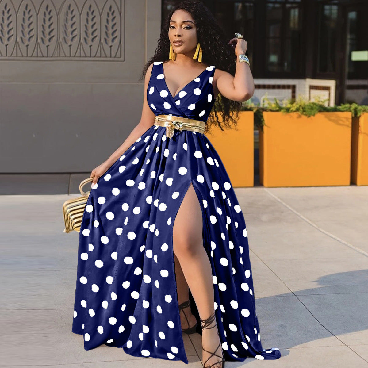 Ladies Poka Dot Party Dress