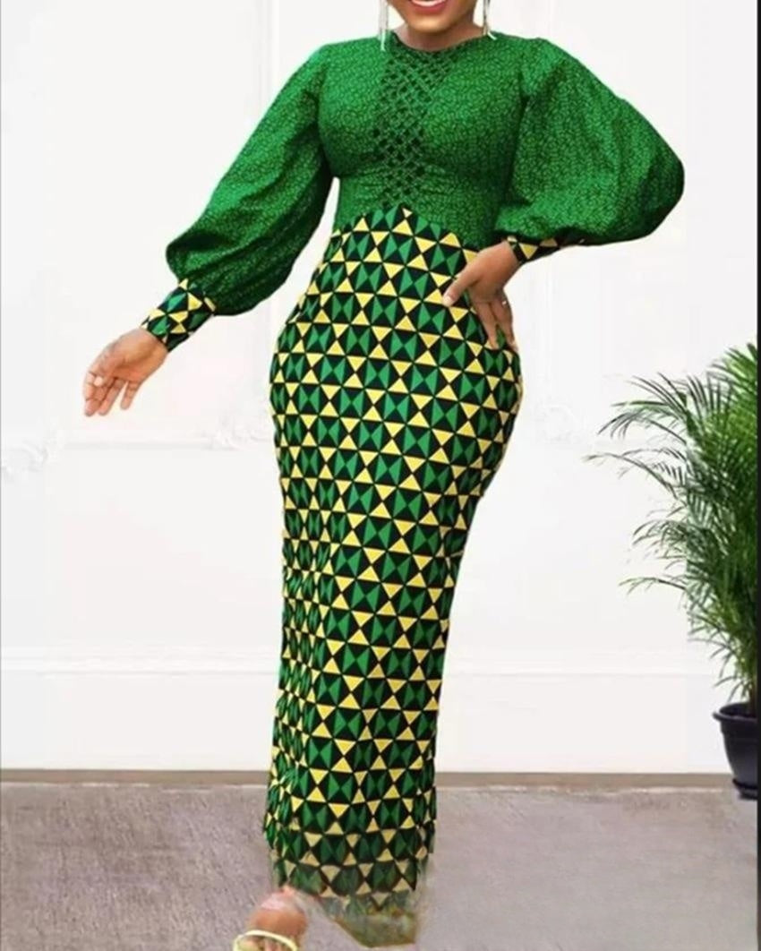 Emerald Green Cinched Long Sleeve Dress