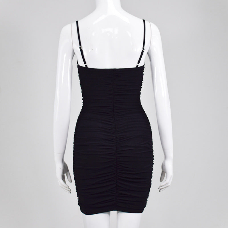 Spaghetti Strap Sash Party Dress