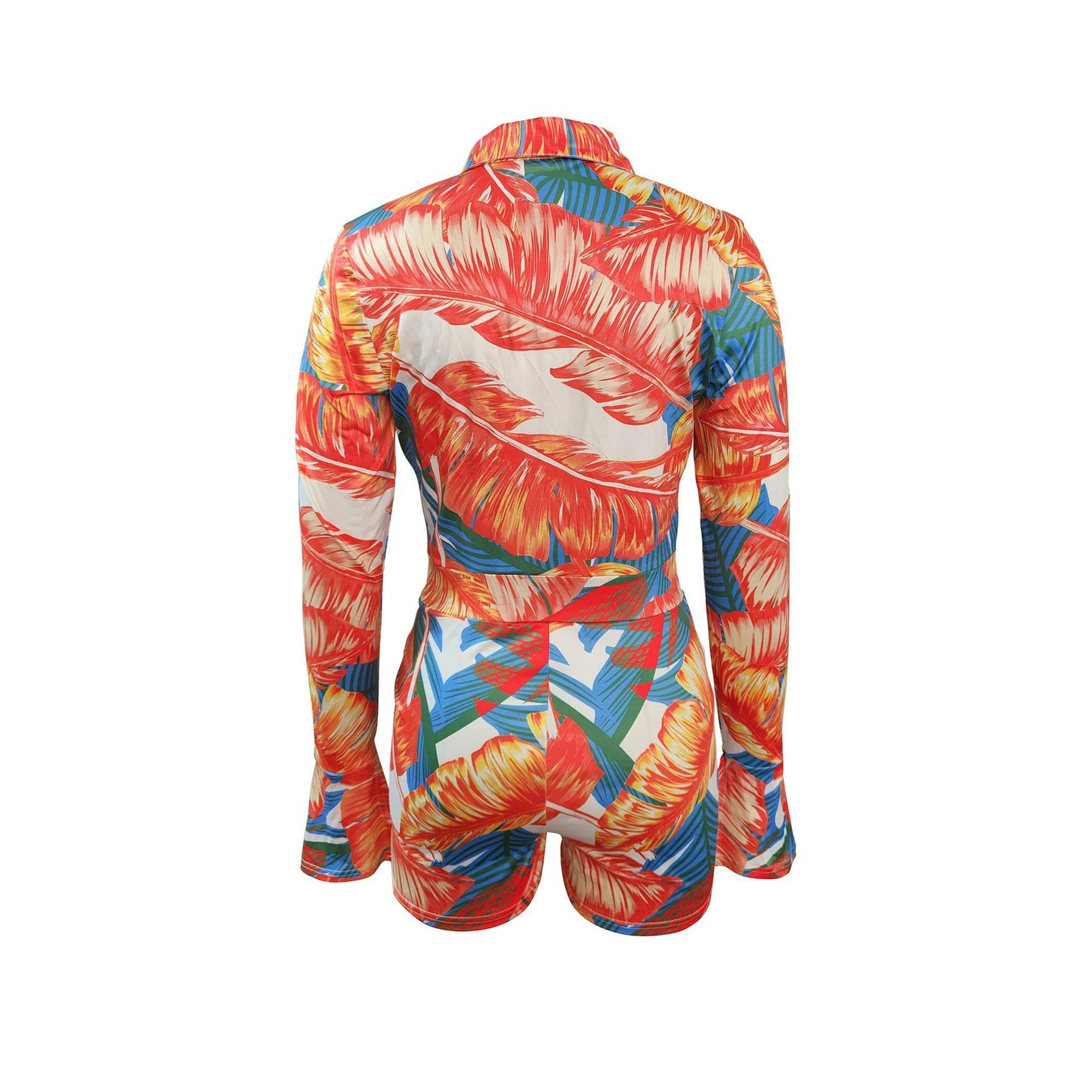 Women's Split Flared Sleeve Stretch Jumpsuit