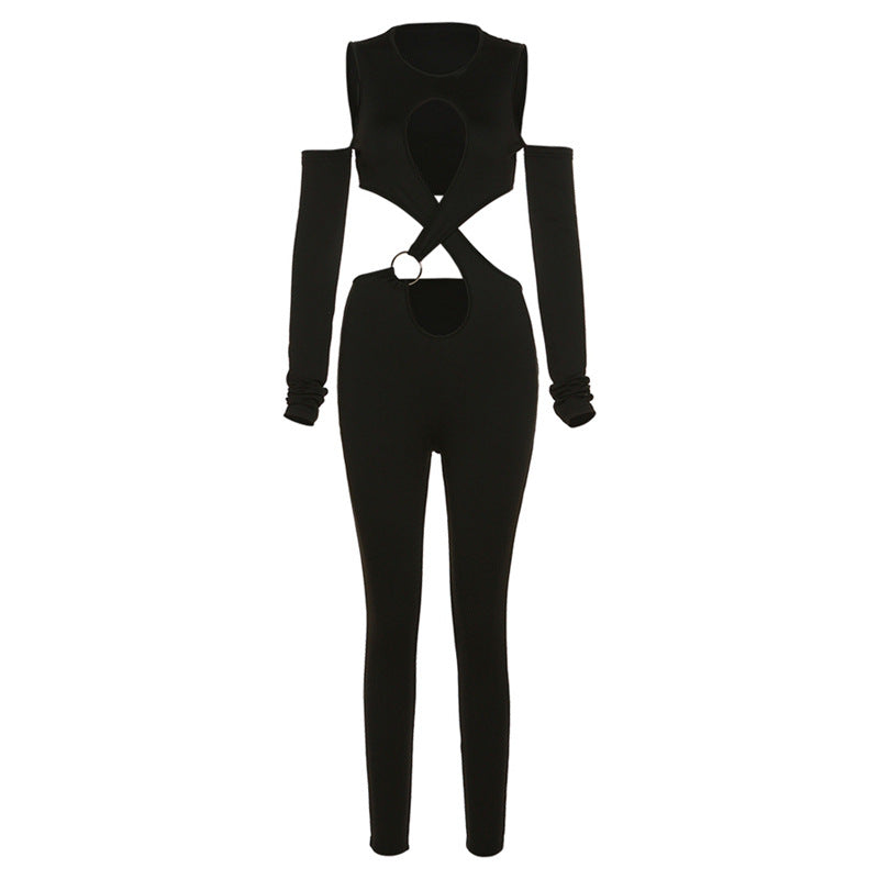 Cut-Out Patchwork Bodysuit