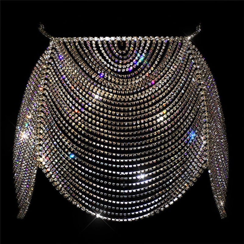 Shiny Multilayer Rhinestone Body Chain